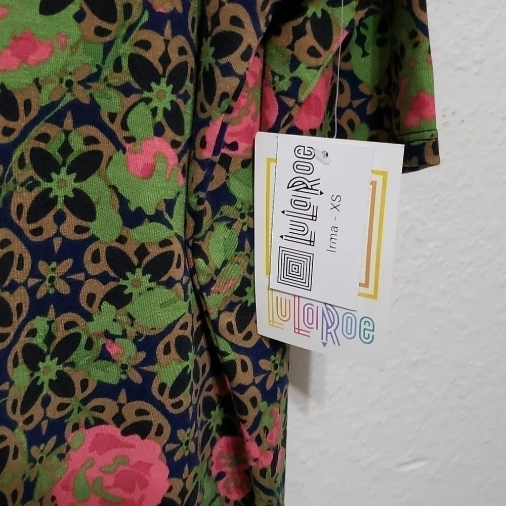 NWT LuLaRoe Irma Tunic,  Floral, Size XS